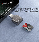 Yesido GS18 Mini Design OTG Function For IPhone For IPad 8 Pin Plug To TF Card Readers - Tuzzut.com Qatar Online Shopping