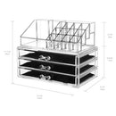 3 Drawer Acrylic Cosmetic Organizer - Tuzzut.com Qatar Online Shopping