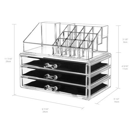 3 Drawer Acrylic Cosmetic Organizer 3 Drawer Acrylic Cosmetic Organizer