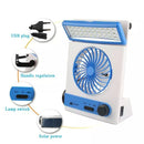 Solar Light Fan Rechargeable with Flashlight & Led light - LR 5591 - Tuzzut.com Qatar Online Shopping
