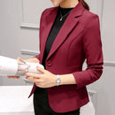 Women Fashion Casual Blazer Slim Fit Business Basic Jacket Lady Work Wear - Tuzzut.com Qatar Online Shopping