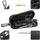 Contact's Genuine Leather Car Key Holder Zipper Case Wallet Keychain Bag-1004E - Tuzzut.com Qatar Online Shopping