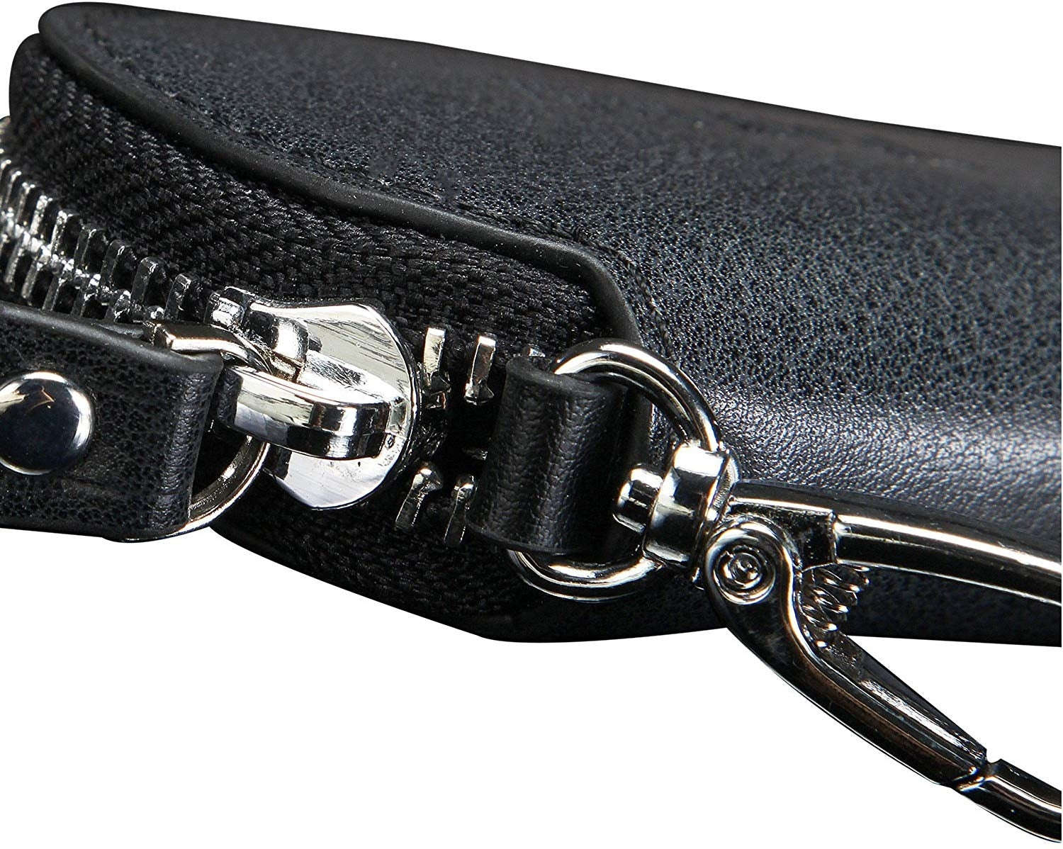 Contact's Genuine Leather Car Key Holder Zipper Case Wallet Keychain Bag-1004E Contact's Genuine Leather Car Key Holder Zipper Case Wallet Keychain Bag-1004E