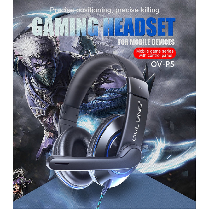 OVLENG OV-P5 Gaming Headset for PS4 Mobile Laptop with 3.5mm Jack - Tuzzut.com Qatar Online Shopping