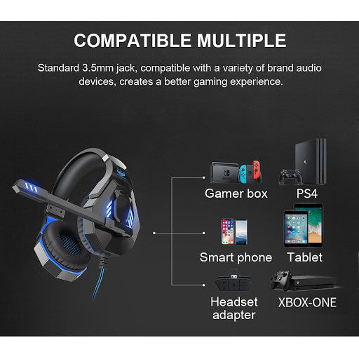 OVLENG GT93 Stereo Gaming Headset Over-ear Headphones with MIC LED Light - Tuzzut.com Qatar Online Shopping
