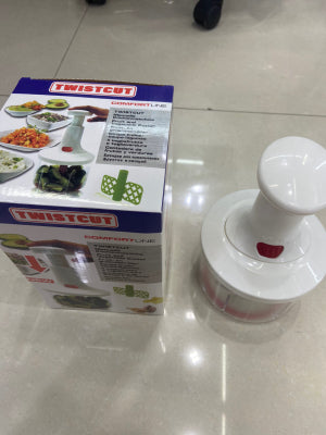 Twist Cut Manual Food Processor and Whip, White - Vegetable Cutter-Salad Cutter Machine Twist Cut Manual Food Processor and Whip, White - Vegetable Cutter-Salad Cutter Machine