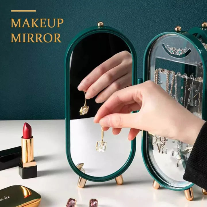 Foldable Luxury Jewelry Storage Box with Mirror Foldable Luxury Jewelry Storage Box with Mirror