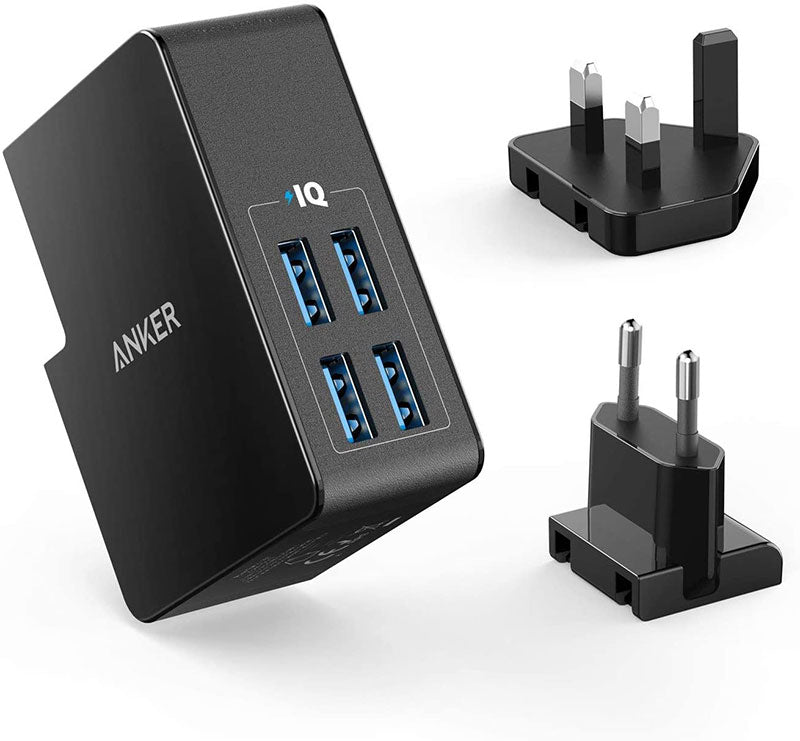 Anker Powerport, Wall Charger With 4 Ports Lite Charger, 27w - A2042 - Tuzzut.com Qatar Online Shopping