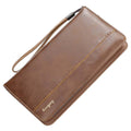 Baellerry Multi functional High Quality Business Style Man Long Cards Cell Phone Holder Leather Wallet - ZX-S6711 - Tuzzut.com Qatar Online Shopping