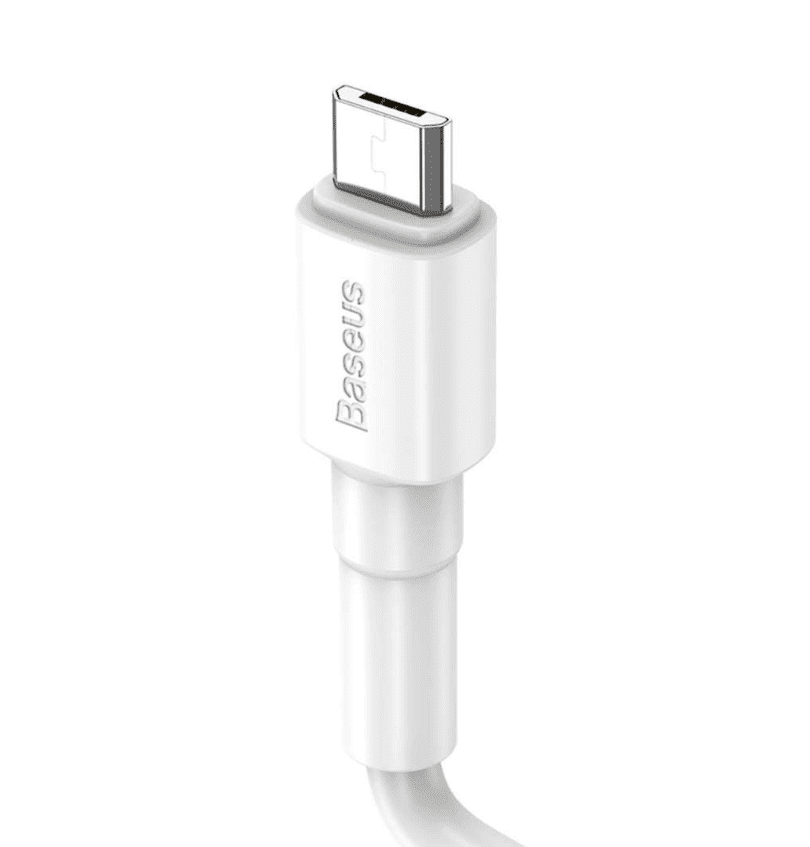 Baseus Mini White Cable USB For Micro 2.4A 1m