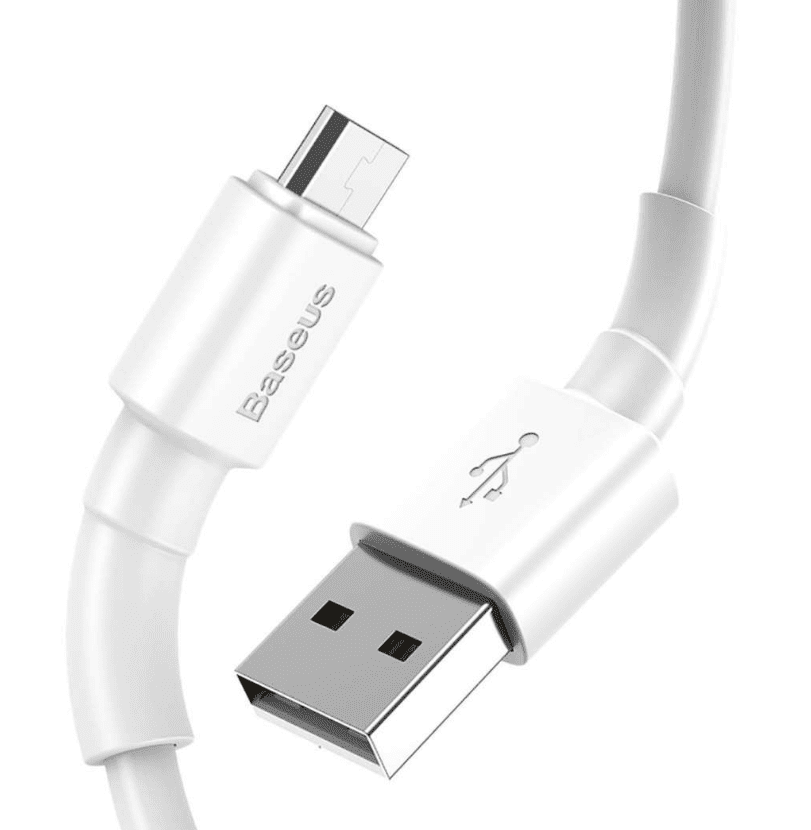 Baseus Mini White Cable USB For Micro 2.4A 1m Baseus Mini White Cable USB For Micro 2.4A 1m