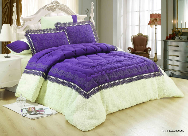 6pc Set Comforter Double King Size - Bushra 23-1515 - Tuzzut.com Qatar Online Shopping
