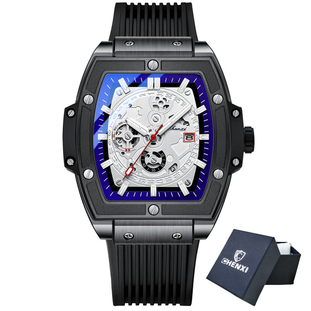 CHENXI Top Brand Popular Men Sports Watch Quartz Luxury Waterproof Silicone Strap WristWatch New Fashion Men's Date Clock  S4653009 - Tuzzut.com Qatar Online Shopping