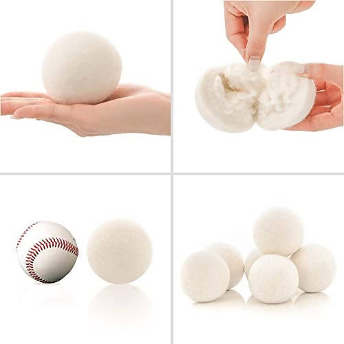Palline Di Lana Wool Dryer Balls - Pack of 6 Pcs - Tuzzut.com Qatar Online Shopping