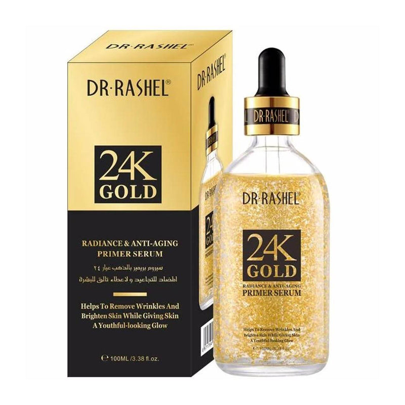 Dr.Rashel 24K Gold Radiance & Anti Aging Primer Serum – 100ml - Tuzzut.com Qatar Online Shopping