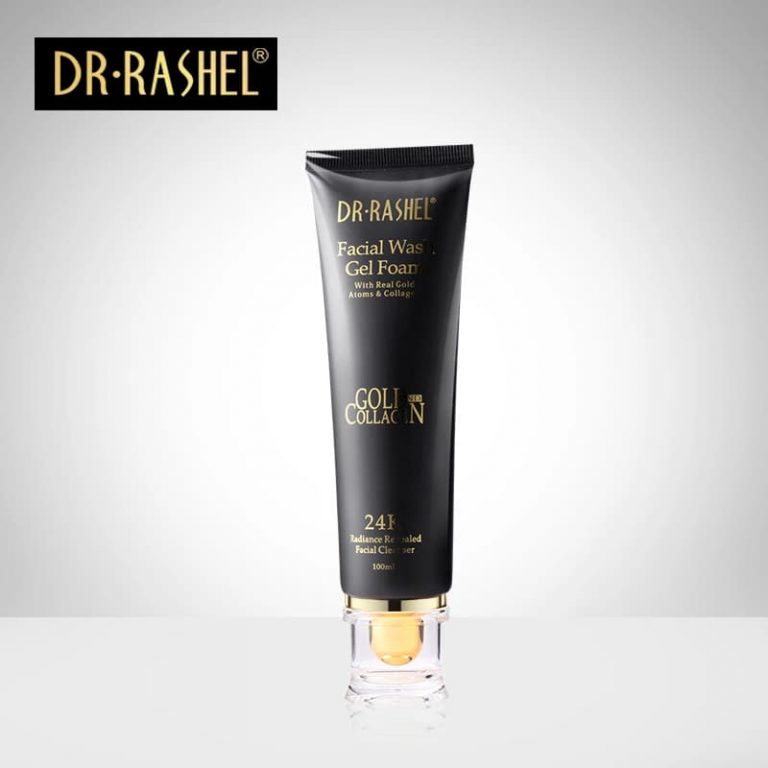 Dr Rashel 24K Gold Facial Wash Gel Foam 100 ml DRL-1173 - TUZZUT Qatar Online Store