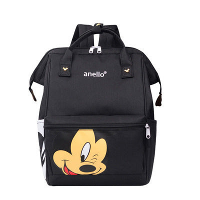 Disney Mickey Mouse Large Capacity Mummy Bag Backpack Student Canvas Schoolbag Backpack Boys Girls Large Capacity Travel Bag S3446165 - Tuzzut.com Qatar Online Shopping