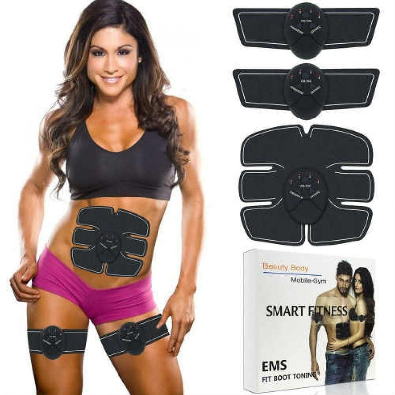 3 in 1 Smart EMS Fitness ABS Training Device (1 x Tummy pad, 2 x Arm p