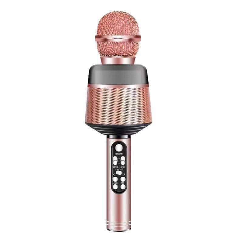 Q008 Portable Bluetooth Karaoke Wireless Microphone with Flashing Lights - 1 Pc - Tuzzut.com Qatar Online Shopping