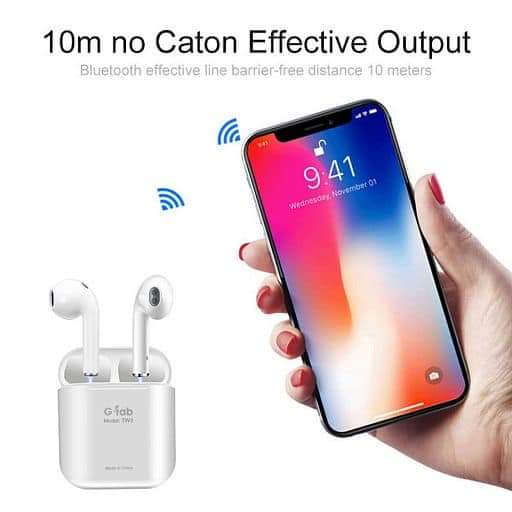 G-tab TW3 Pro Wireless Stereo V5.0 Bluetooth Headset with Charging Case + Free Silicon Case - Tuzzut.com Qatar Online Shopping