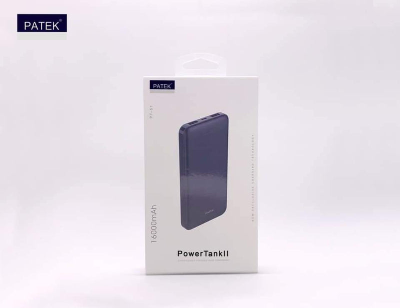PATEK PowerTank 2 Portable 16000mAh 2 USB Powerbank - Tuzzut.com Qatar Online Shopping