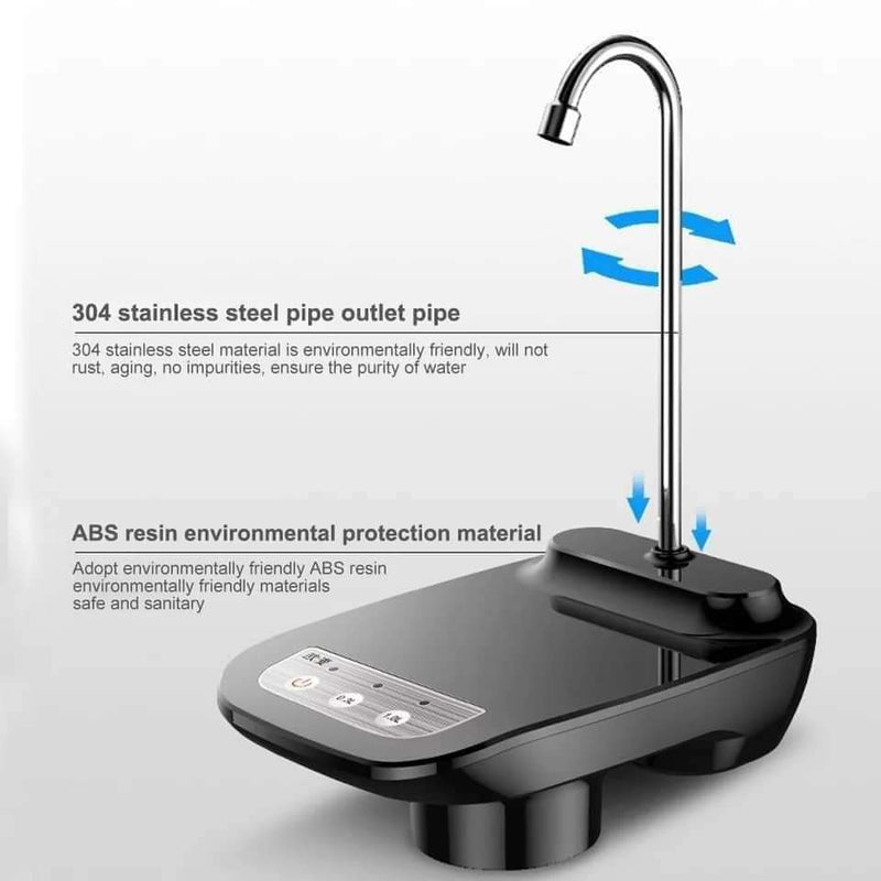 Rechargeable Water Bottle Dispenser Drinking Water Pump with Base - Tuzzut.com Qatar Online Shopping