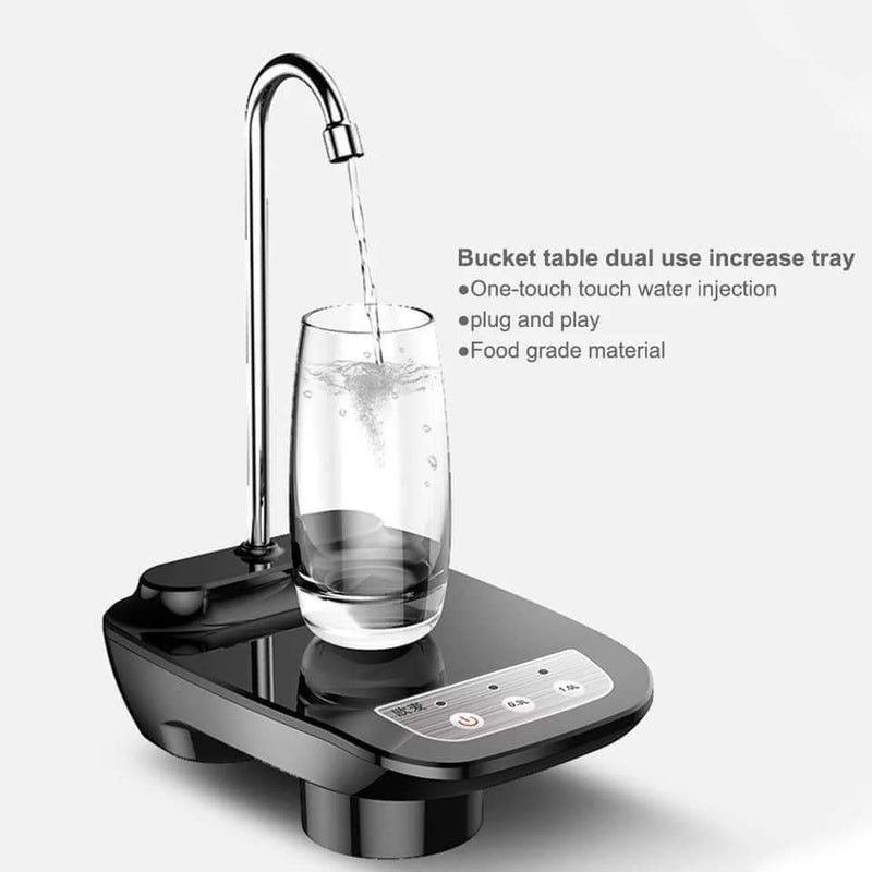 Rechargeable Water Bottle Dispenser Drinking Water Pump with Base - Tuzzut.com Qatar Online Shopping