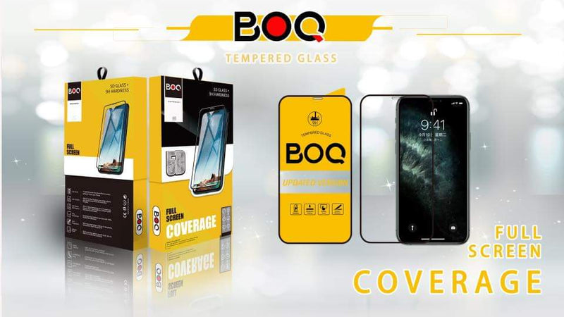 BOQ 5D Glass Full Screen Coverage Tampered Screen Protector for iPhone X, 11 & 12 - TUZZUT Qatar Online Store