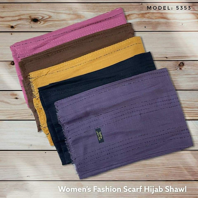 Cotton Scarf Hijab Women's Fashion Shawls Head Wraps - Model:5353 - Tuzzut.com Qatar Online Shopping