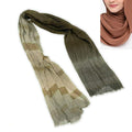 Pleated Fancy Hijabs Long Shawls For Women  - Model:5485 - Tuzzut.com Qatar Online Shopping