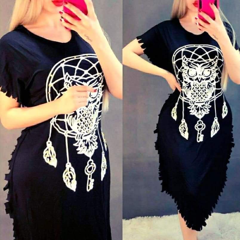 Women's Party Owl Dress Azizioglu Plus - 6750 Women's Party Owl Dress Azizioglu Plus - 6750