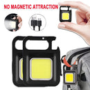3 Pcs LED Keychain COB Rechargeable Flashlight - Mini Portable Multifunctional Work Light - Tuzzut.com Qatar Online Shopping