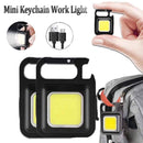 3 Pcs LED Keychain COB Rechargeable Flashlight - Mini Portable Multifunctional Work Light - Tuzzut.com Qatar Online Shopping