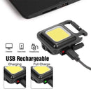 3 Pcs LED Keychain COB Rechargeable Flashlight - Mini Portable Multifunctional Work Light - Tuzzut.com Qatar Online Shopping