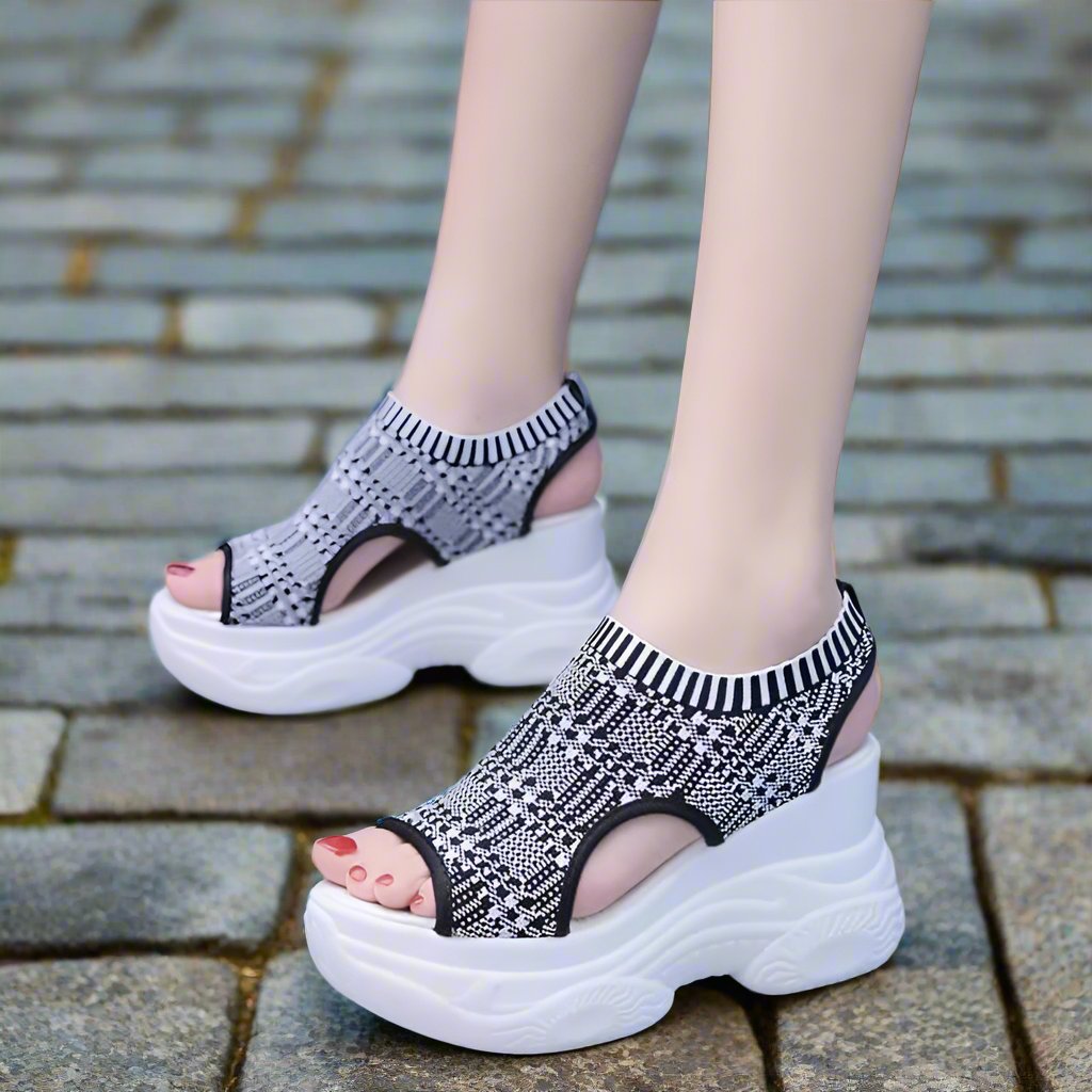 Women Wedge Heel Thick Soled Shoes W008 Women Wedge Heel Thick Soled Shoes W008