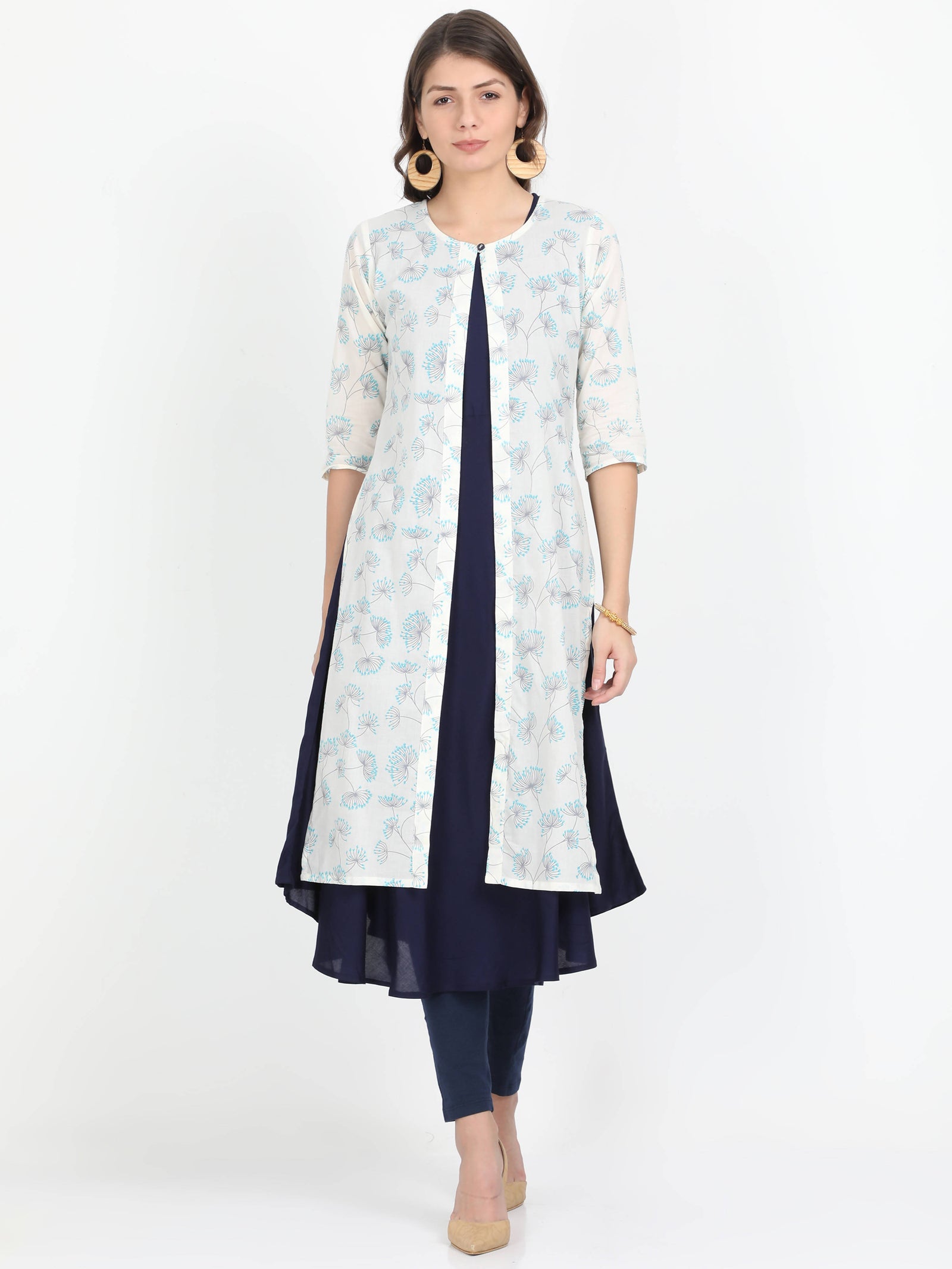 Women Long Kurta with Detachable Top Women Long Kurta with Detachable Top