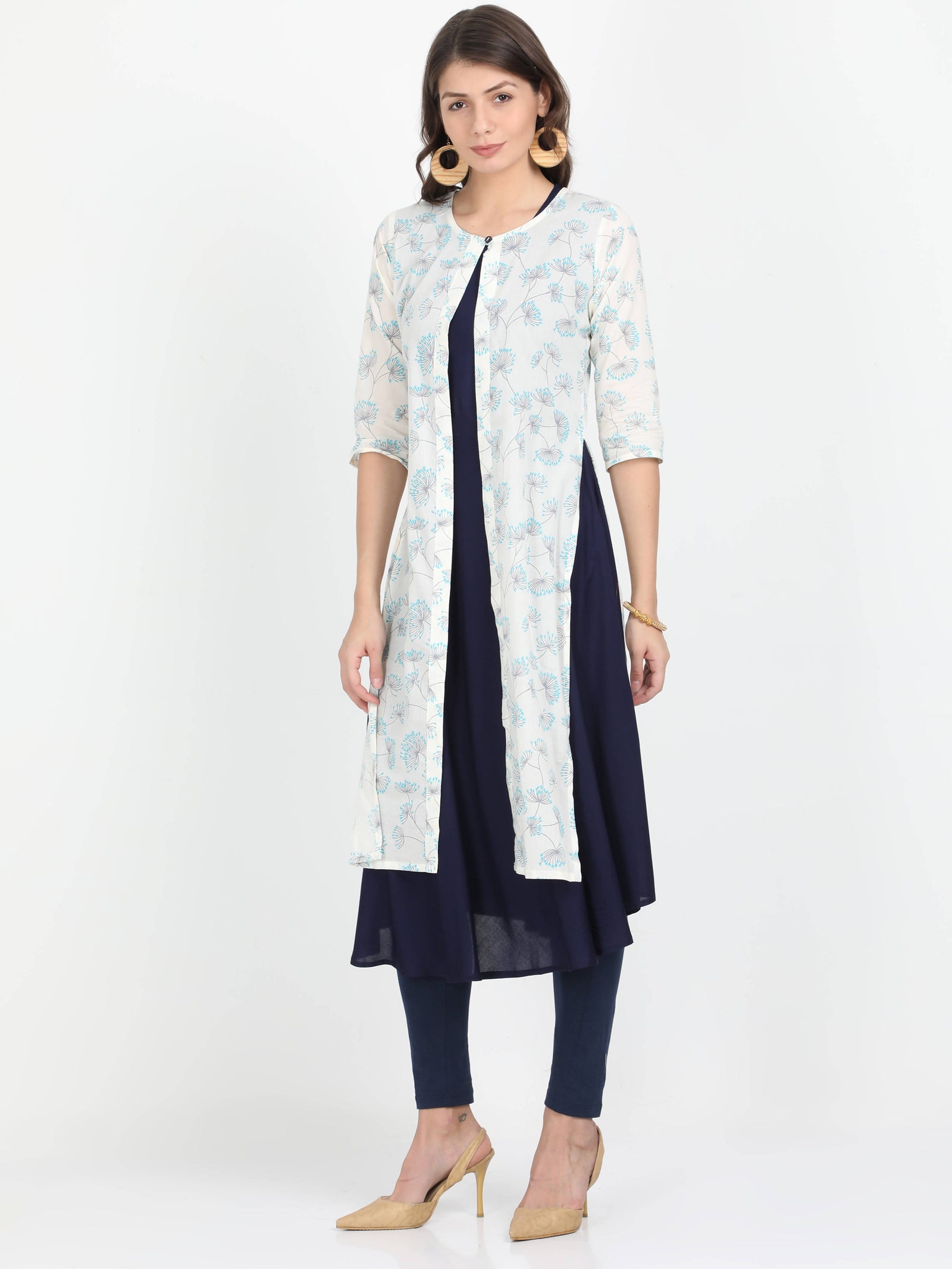 Women Long Kurta with Detachable Top Women Long Kurta with Detachable Top