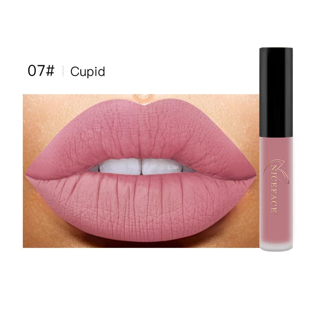 Niceface Matte Liquid Lipstick Water Resistant Long Lasting Lip Gloss for Cosmetics Makeup - Tuzzut.com Qatar Online Shopping