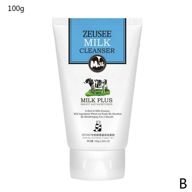 100g Aloe Milk Cleanser Deep Pore Cleansing Anti Aging Daily Blackhead Wash Natural Care Skin Exfoliating Face Remove Gel - Tuzzut.com Qatar Online Shopping