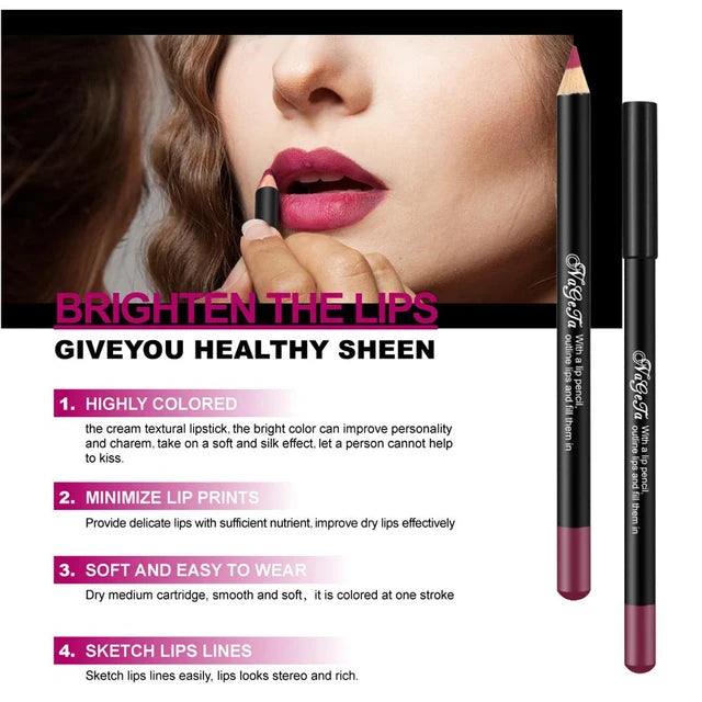 Matte Lipstick Pencil Lip Liner Makeup - Tuzzut.com Qatar Online Shopping