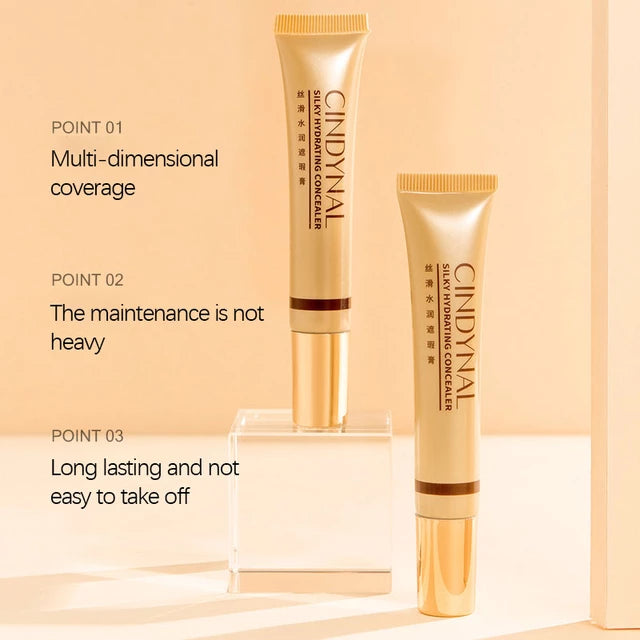 CINDIYNAL Gold Tube Foundation Small Concealer Moisturizing Not Easy To Remove Oil Control Liquid Cover Spots - Tuzzut.com Qatar Online Shopping
