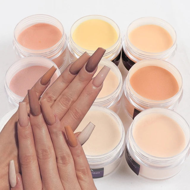 15g Skin Color Clear Acrylic Powder Extend Nail Gel Dust Art Design Nails Accessories - Tuzzut.com Qatar Online Shopping