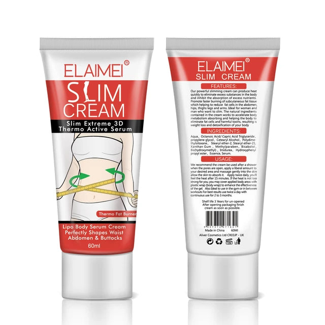 ELAIMEI Shaping Cream Tummy Slimming Body Massage Cream Cellulite Remover Fat Burning Abdomen Reduces Weight Loss - Tuzzut.com Qatar Online Shopping