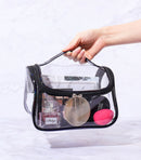 Transparent PVC PU Makeup Bag Travel Cosmetic Bag Large Make Up Toiletry Bag With Zipper Large Capacity S4570652 - Tuzzut.com Qatar Online Shopping