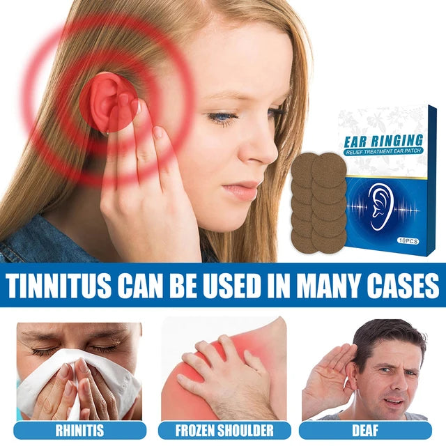 10pcs Tinnitus Treatment Patch For Ear Pain Protect Hearing Loss Sticker Natural Herbal Extract Plaster Health Care - Tuzzut.com Qatar Online Shopping