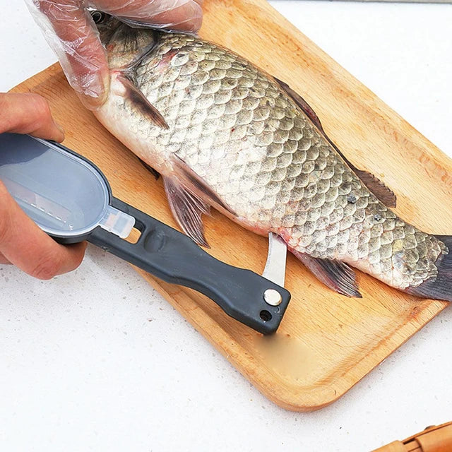 Fish Skin Brush Scraping Fishing Scale Brush Graters Fast Remove Fish knife Cleaning Peeler Scaler Scraper Seafood Tools - Tuzzut.com Qatar Online Shopping