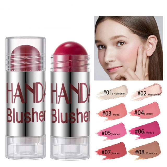 Blush Stick Shimmer Cheek Rouge Cream Natural Effect Long Lasting Easy To Use Makeup Blusher Pen Cosmetics - Tuzzut.com Qatar Online Shopping