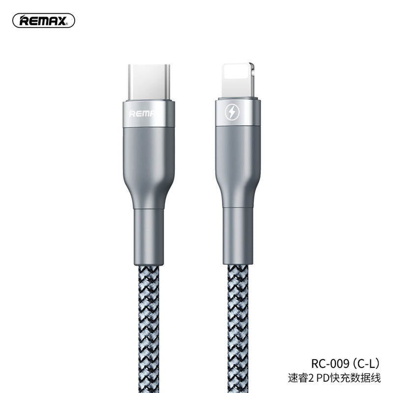 Remax RC-009 Sury 2 Series Fast Charging Type-C to Lightning Data Cable Remax RC-009 Sury 2 Series Fast Charging Type-C to Lightning Data Cable