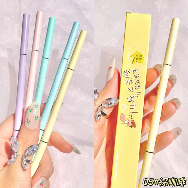 Slim Eyebrow Pencil with Brush, Long Lasting, Waterproof, Cute. - Tuzzut.com Qatar Online Shopping