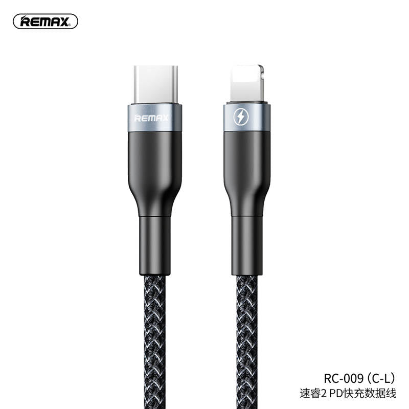 Remax RC-009 Sury 2 Series Fast Charging Type-C to Lightning Data Cable Remax RC-009 Sury 2 Series Fast Charging Type-C to Lightning Data Cable